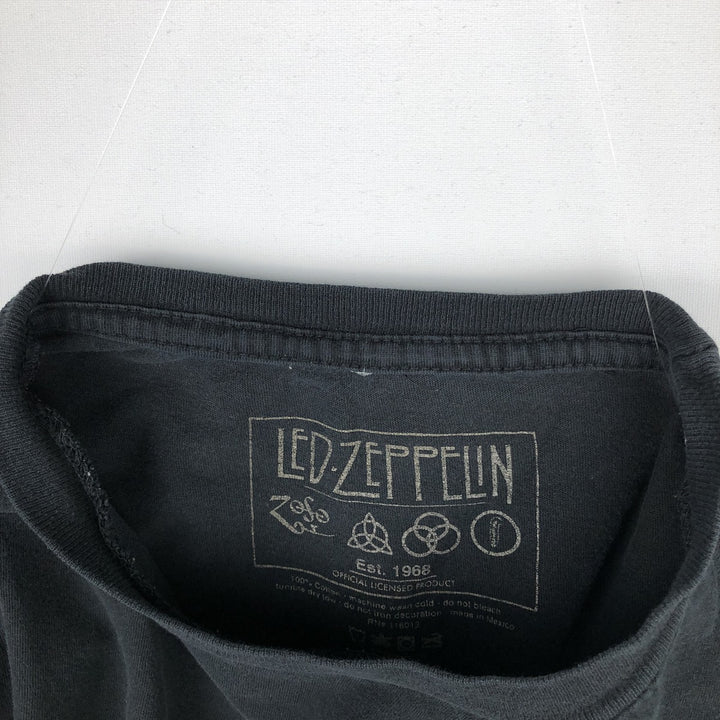 LED ZEPPELIN Led Zeppelin Band T-shirt Band T Men's L size cotton black type Vintage Second Hand