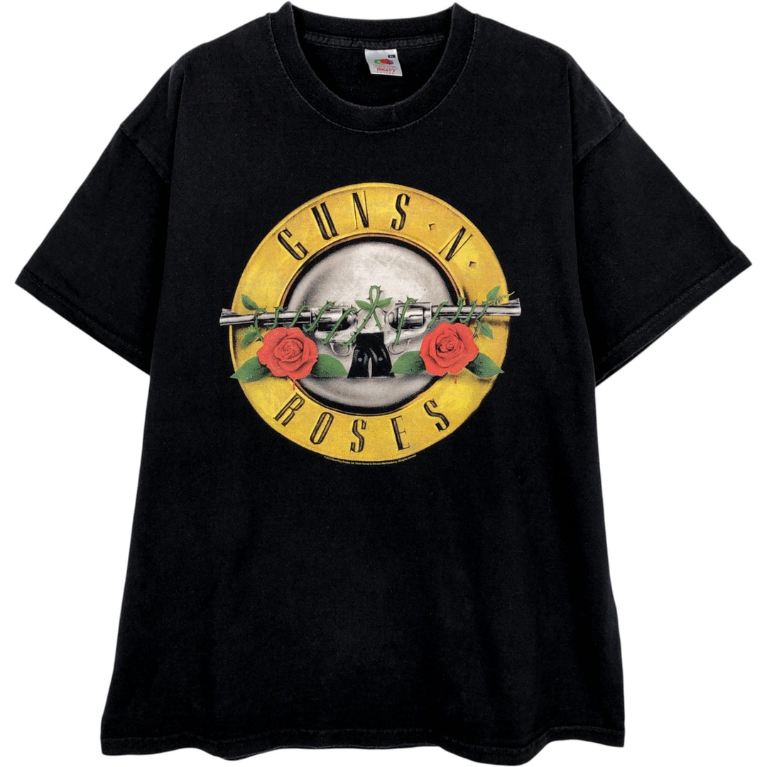 Fruit of the Loom Heavy Cotton Guns N' Roses Band T-Shirt (Men's XL equivalent) cotton black type Vintage Second Hand