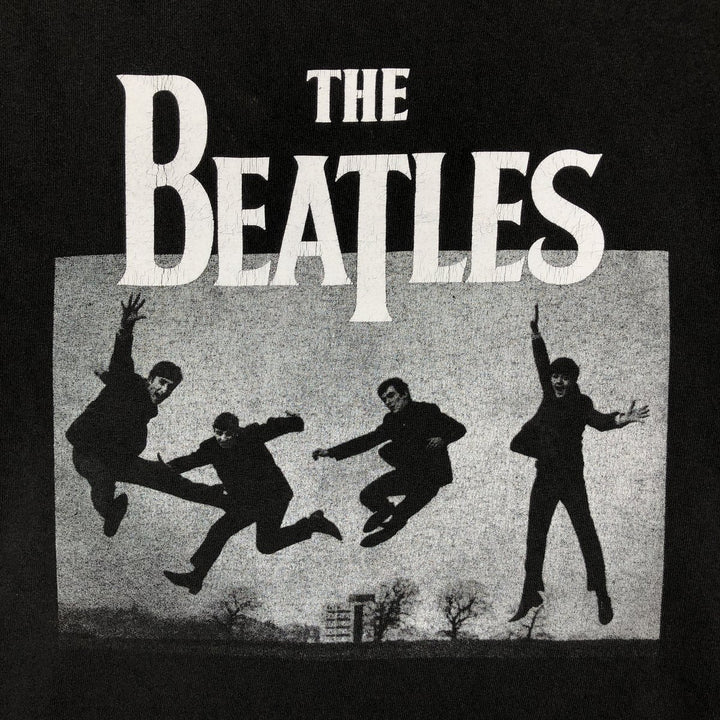 THE BEATLES Band T-shirt, Men's L size cotton black type Vintage Second Hand