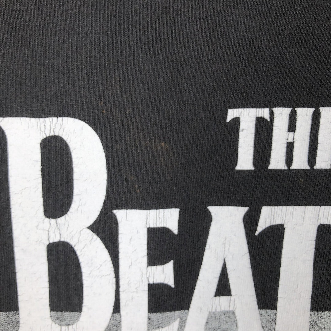 THE BEATLES Band T-shirt, Men's L size cotton black type Vintage Second Hand