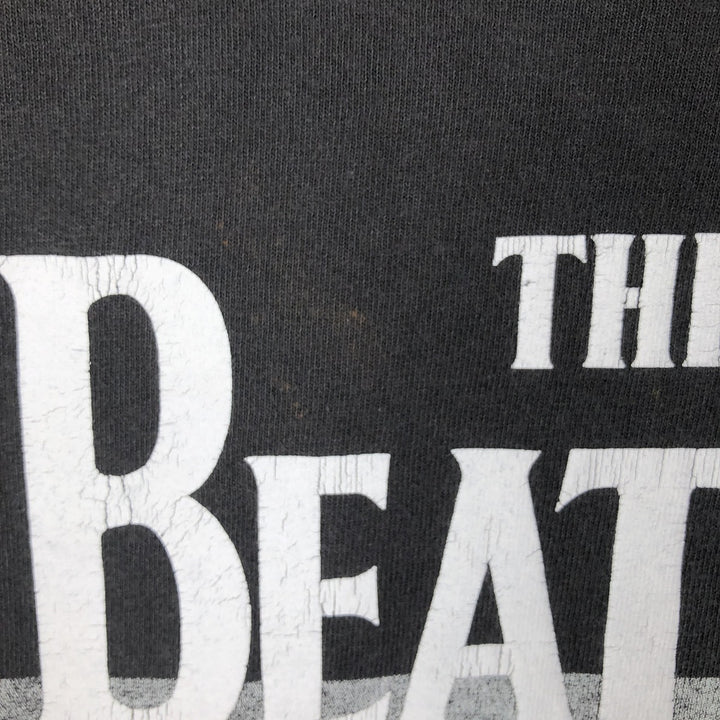 THE BEATLES Band T-shirt, Men's L size cotton black type Vintage Second Hand