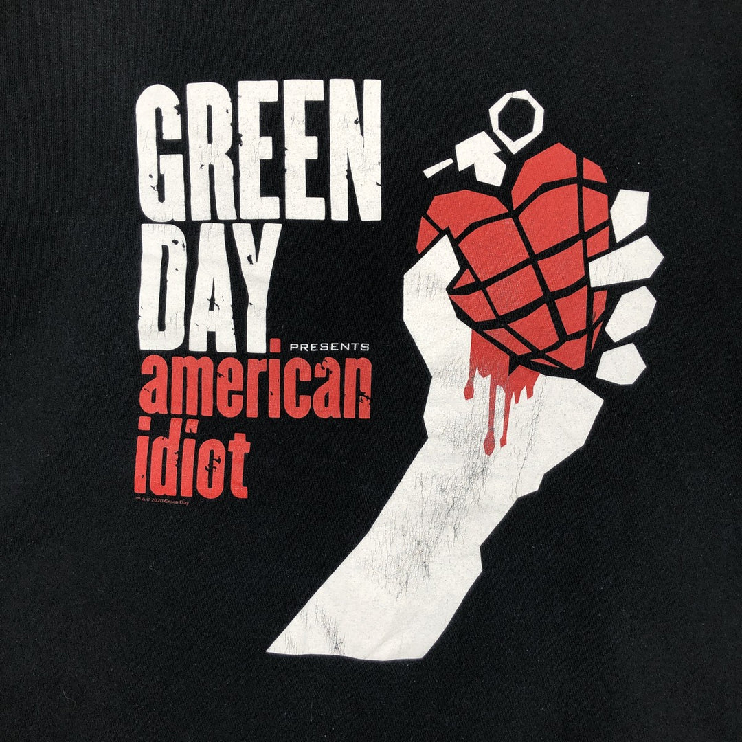 GREEN DAY Green Day Band T-shirt Band T Men's XL size unclear white type Vintage Second Hand
