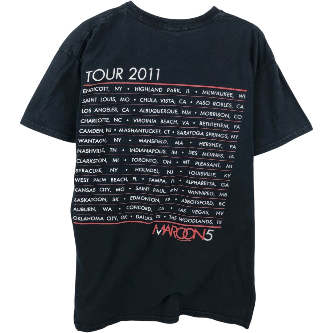 Gildan Maroon 5 Band T-Shirt (Men's Size M) cotton black type Vintage Second Hand