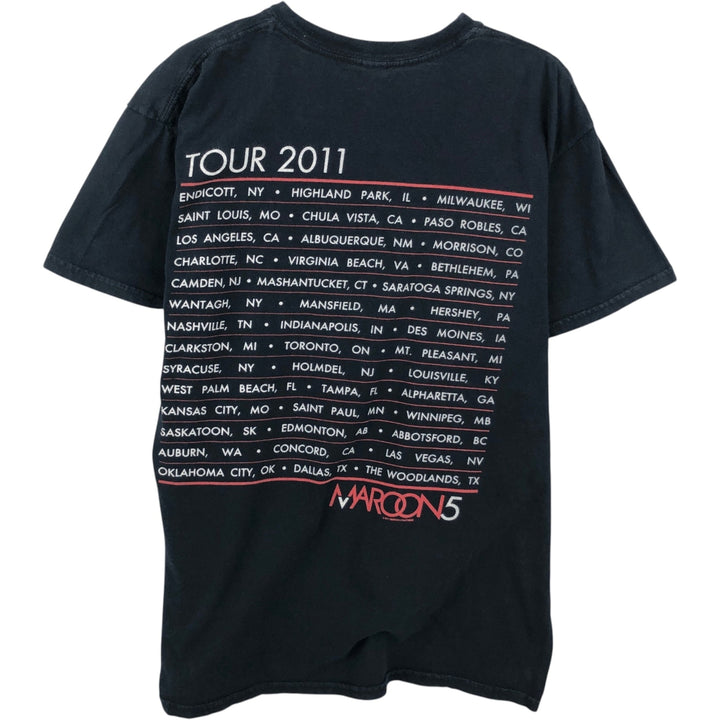 Gildan Maroon 5 Band T-Shirt (Men's Size M) cotton black type Vintage Second Hand