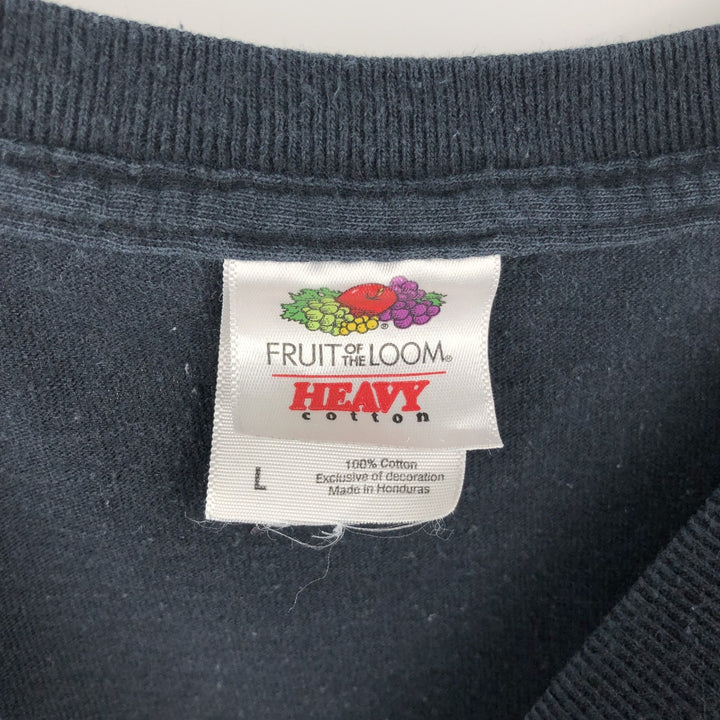 Fruit of the Loom HEAVY cotton Metallica skull pattern band t-shirt (men's size L equivalent) cotton black type Vintage Second Hand