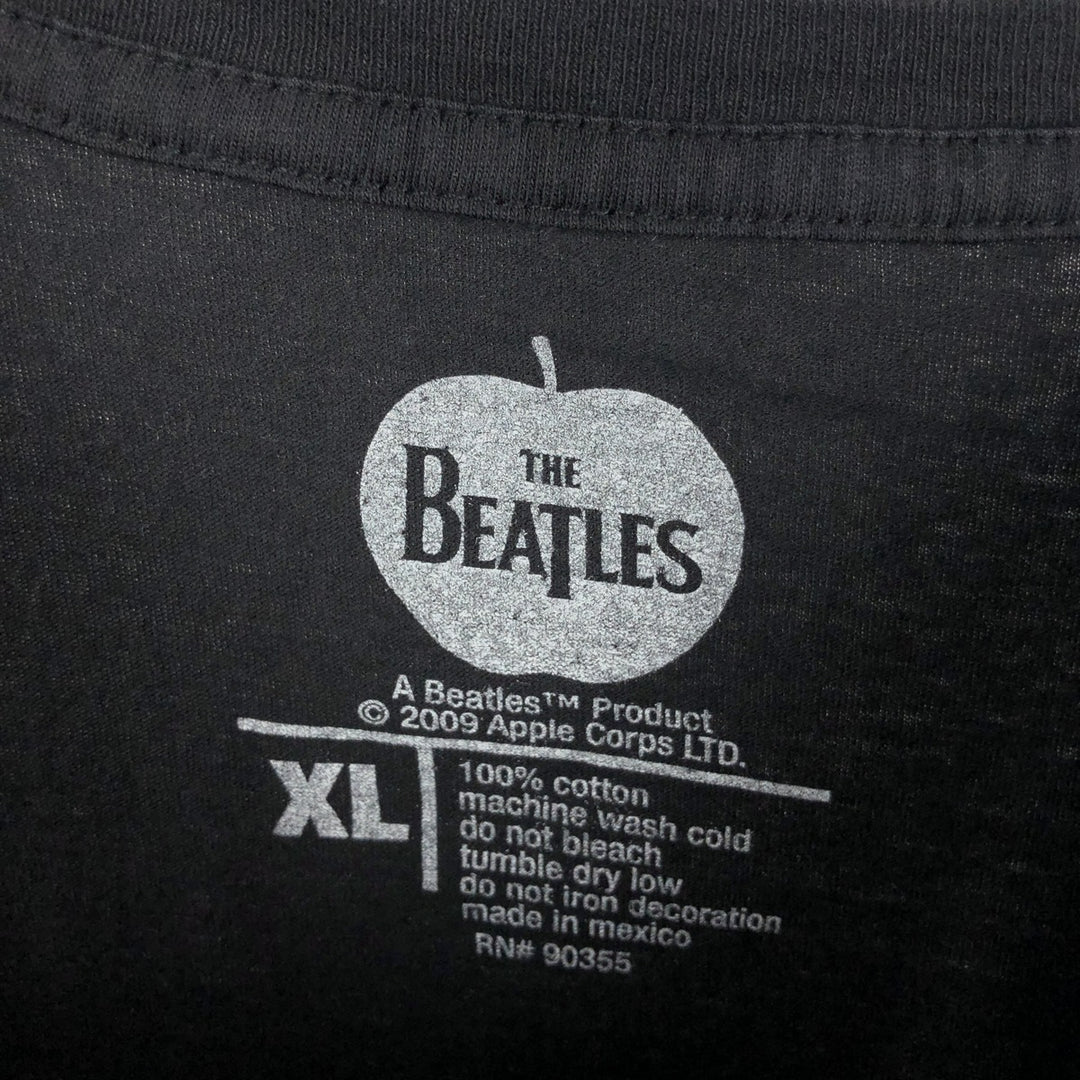 00's THE BEATLES Band T-shirt, Band T, Men's XL size cotton black type Vintage Second Hand