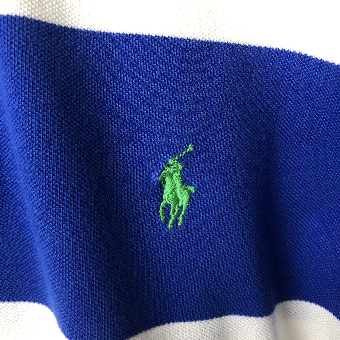 Ralph Lauren POLO by Ralph Lauren short sleeve striped polo shirt, size S for men cotton blue type Vintage Second Hand