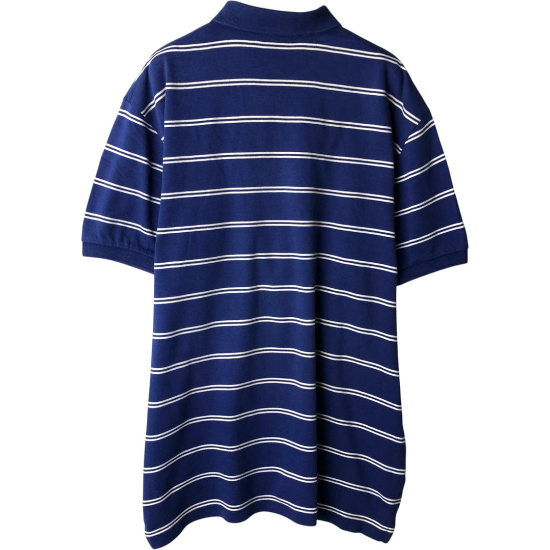 Ralph Lauren POLO by Ralph Lauren short sleeve striped polo shirt, men's size M cotton blue type Vintage Second Hand