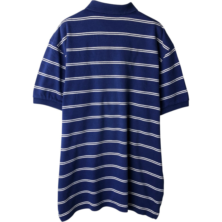 Ralph Lauren POLO by Ralph Lauren short sleeve striped polo shirt, men's size M cotton blue type Vintage Second Hand