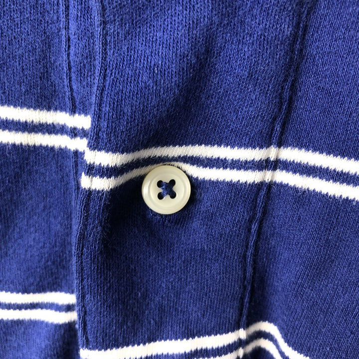 Ralph Lauren POLO by Ralph Lauren short sleeve striped polo shirt, men's size M cotton blue type Vintage Second Hand