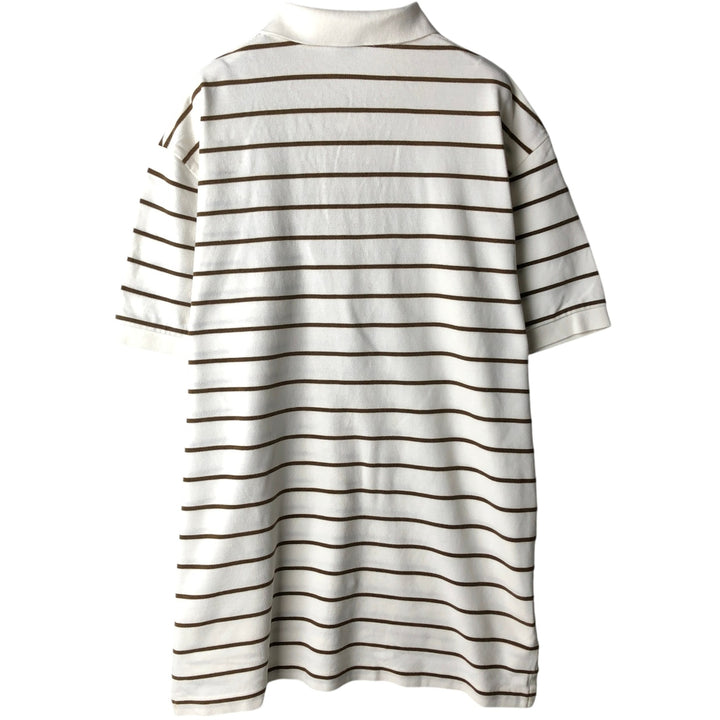 Ralph Lauren POLO by Ralph Lauren short sleeve striped polo shirt, men's size L cotton white type Vintage Second Hand