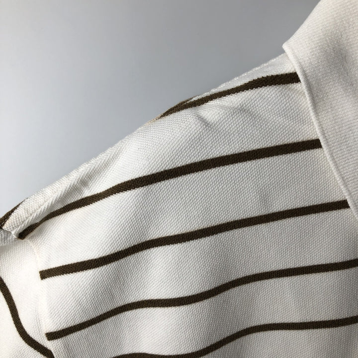 Ralph Lauren POLO by Ralph Lauren short sleeve striped polo shirt, men's size L cotton white type Vintage Second Hand