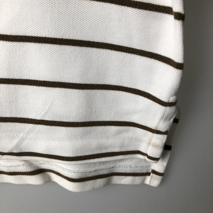 Ralph Lauren POLO by Ralph Lauren short sleeve striped polo shirt, men's size L cotton white type Vintage Second Hand