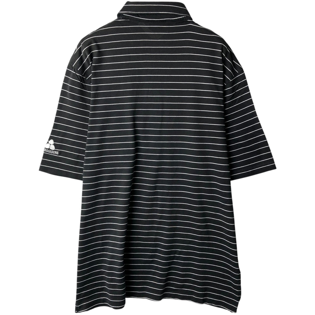 Ralph Lauren POLO GOLF Polo Golf short sleeve striped polo shirt men's size M Pima Cotton black type Vintage Second Hand