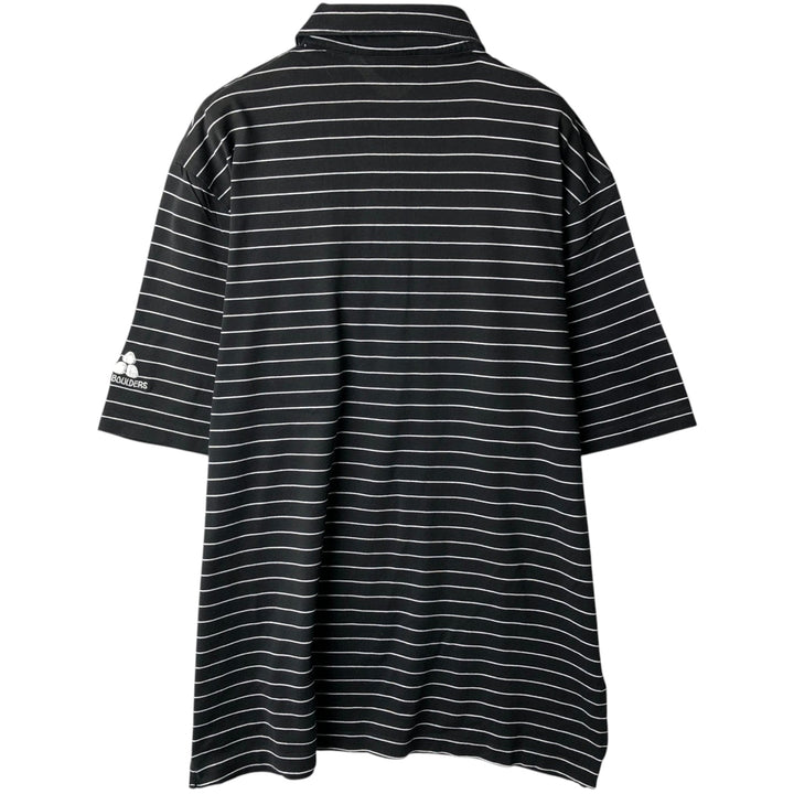 Ralph Lauren POLO GOLF Polo Golf short sleeve striped polo shirt men's size M Pima Cotton black type Vintage Second Hand