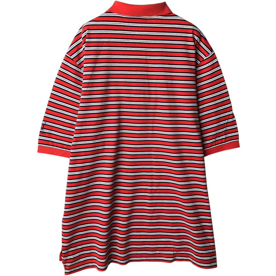 Ralph Lauren POLO GOLF Short Sleeve Striped Polo Shirt Men's XL Pima Cotton orange type Vintage Second Hand