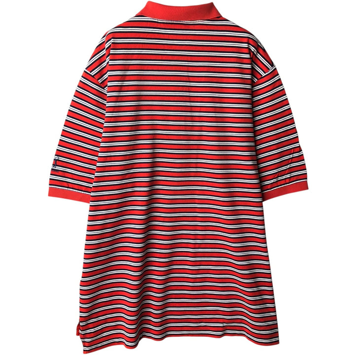 Ralph Lauren POLO GOLF Short Sleeve Striped Polo Shirt Men's XL Pima Cotton orange type Vintage Second Hand