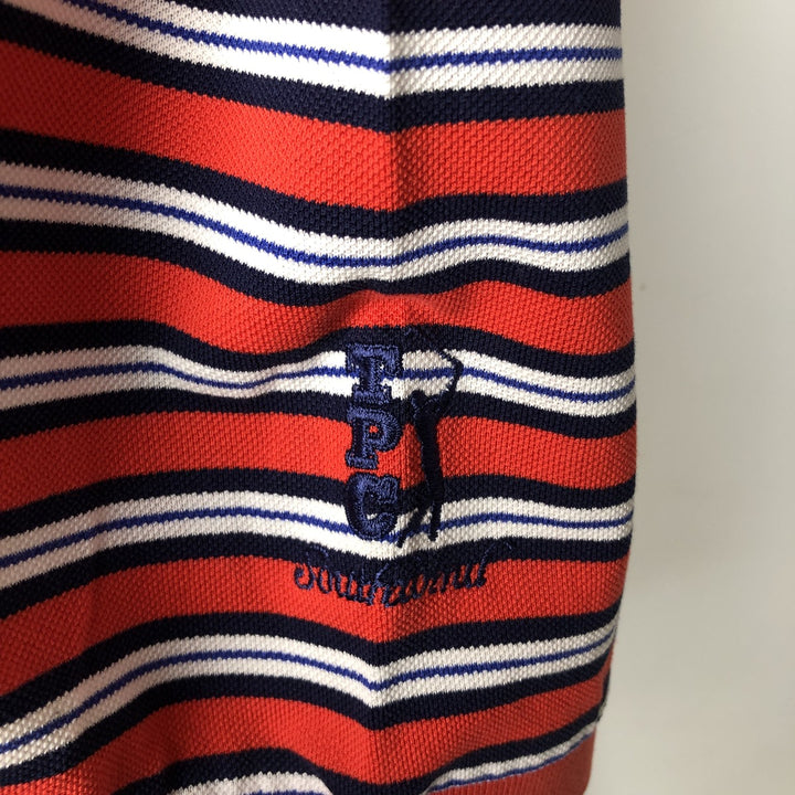 Ralph Lauren POLO GOLF Short Sleeve Striped Polo Shirt Men's XL Pima Cotton orange type Vintage Second Hand