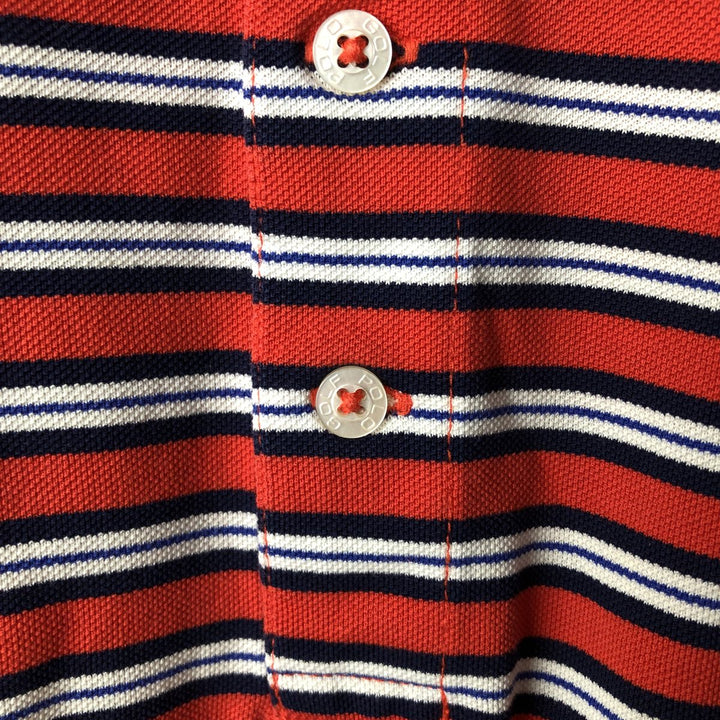 Ralph Lauren POLO GOLF Short Sleeve Striped Polo Shirt Men's XL Pima Cotton orange type Vintage Second Hand