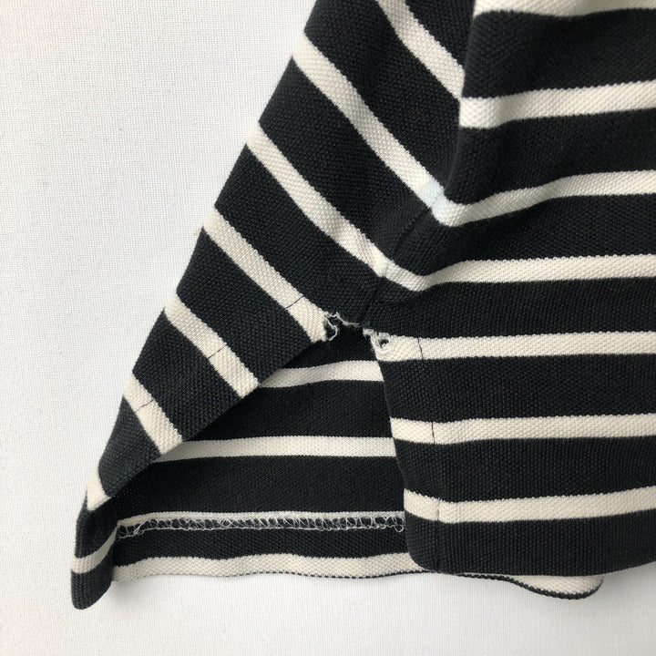 Ralph Lauren POLO by Ralph Lauren Striped Pattern Short Sleeve Polo Shirt Men's Size L cotton black type Vintage Second Hand