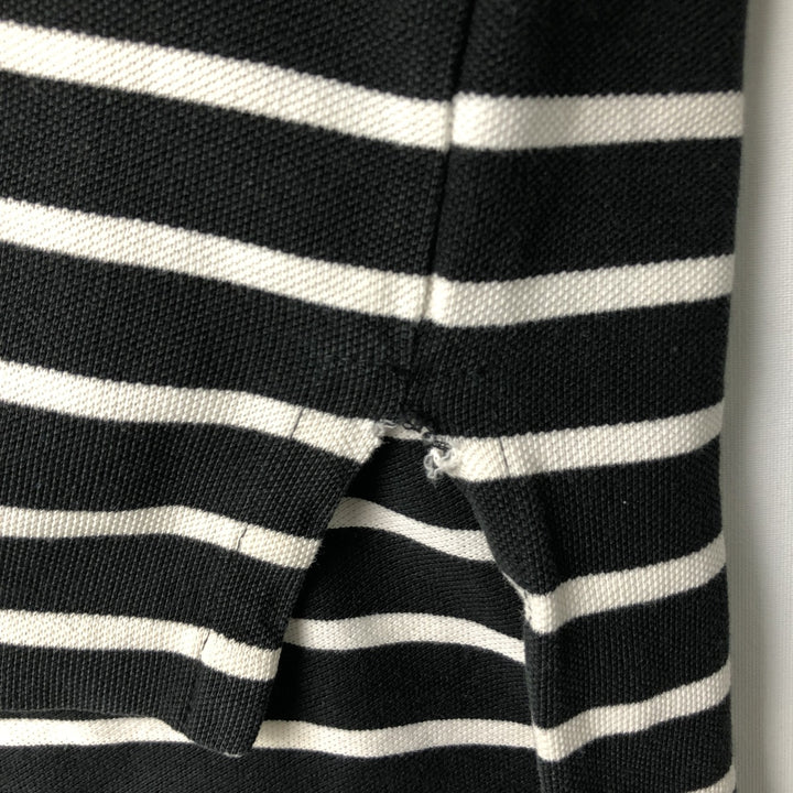 Ralph Lauren POLO by Ralph Lauren Striped Pattern Short Sleeve Polo Shirt Men's Size L cotton black type Vintage Second Hand
