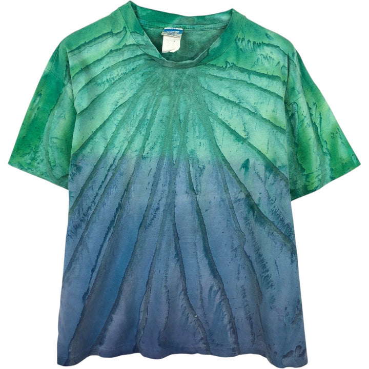 80'S Disney Tie-Dye T-Shirt, Made in USA, Men's Size M (Equivalent), Vintage cotton green type Vintage Second Hand