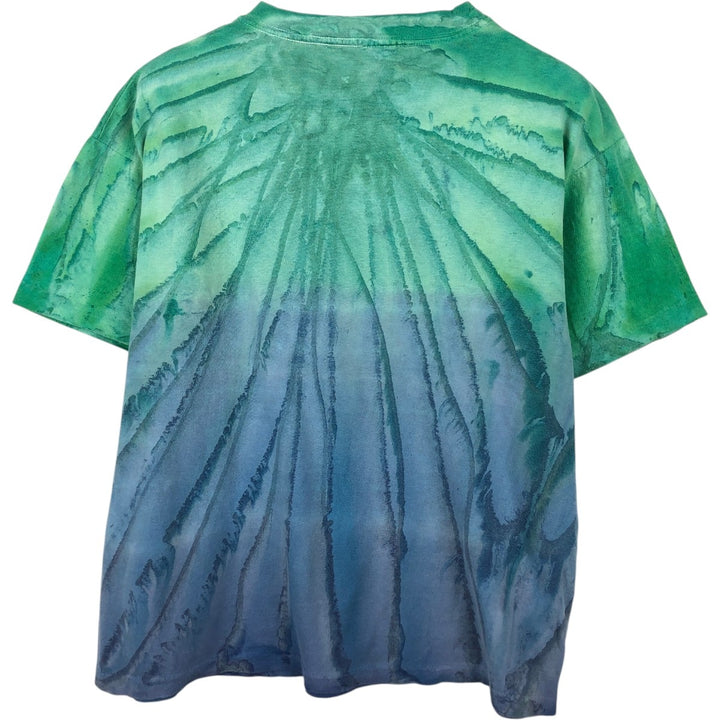 80'S Disney Tie-Dye T-Shirt, Made in USA, Men's Size M (Equivalent), Vintage cotton green type Vintage Second Hand