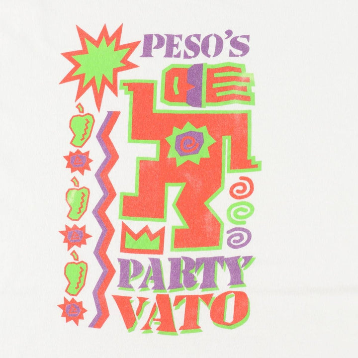 90'S Fruit of the Loom printed T-shirt, made in the USA, men's XL size, vintage cotton white type Vintage Second Hand