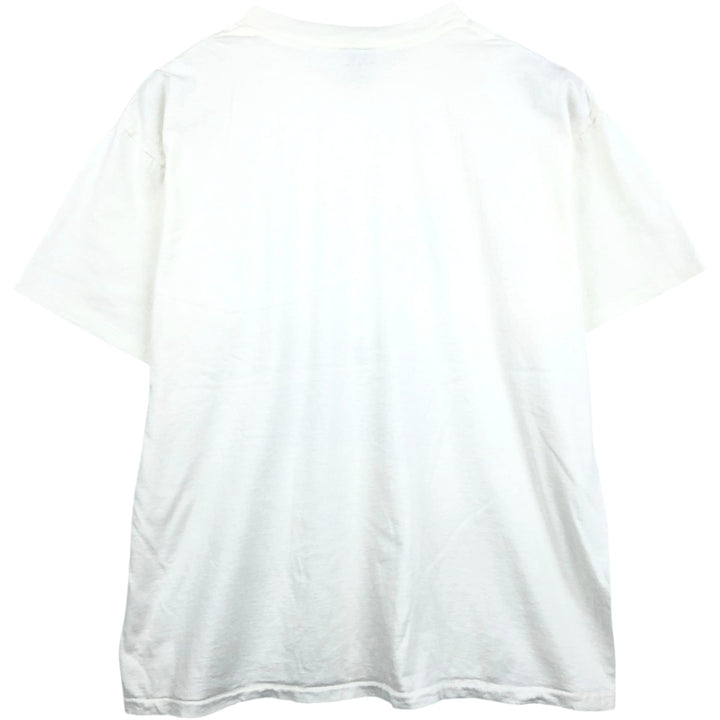 90'S ONEITA Print T-Shirt, Made in USA, X LARGE cotton white type Vintage Second Hand