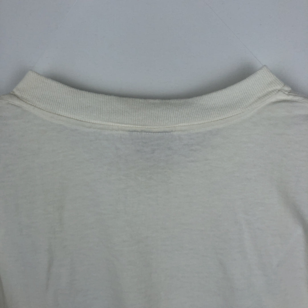 90'S ONEITA Print T-Shirt, Made in USA, X LARGE cotton white type Vintage Second Hand