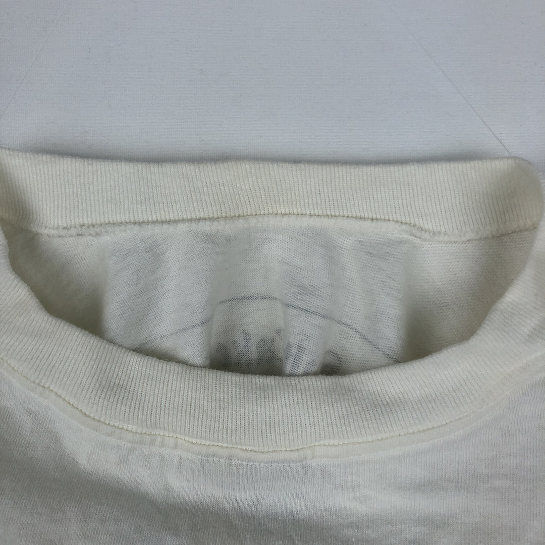 90'S ONEITA Print T-Shirt, Made in USA, X LARGE cotton white type Vintage Second Hand