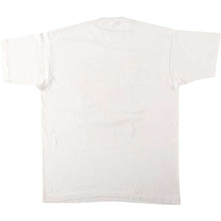 90'S Fruit of the Loom printed T-shirt, made in the USA, men's XL size, vintage cotton white type Vintage Second Hand
