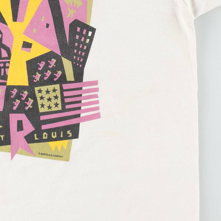 90'S Fruit of the Loom printed T-shirt, made in the USA, men's XL size, vintage cotton white type Vintage Second Hand
