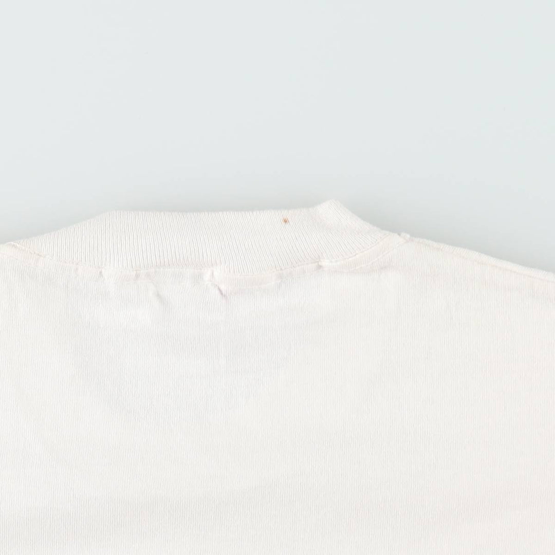 90'S Fruit of the Loom printed T-shirt, made in the USA, men's XL size, vintage cotton white type Vintage Second Hand