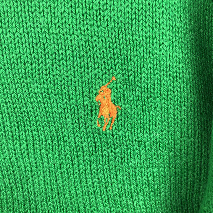 Ralph Lauren POLO by Ralph Lauren Pima cotton knit sweater, men's size M Pima Cotton green type Vintage Second Hand