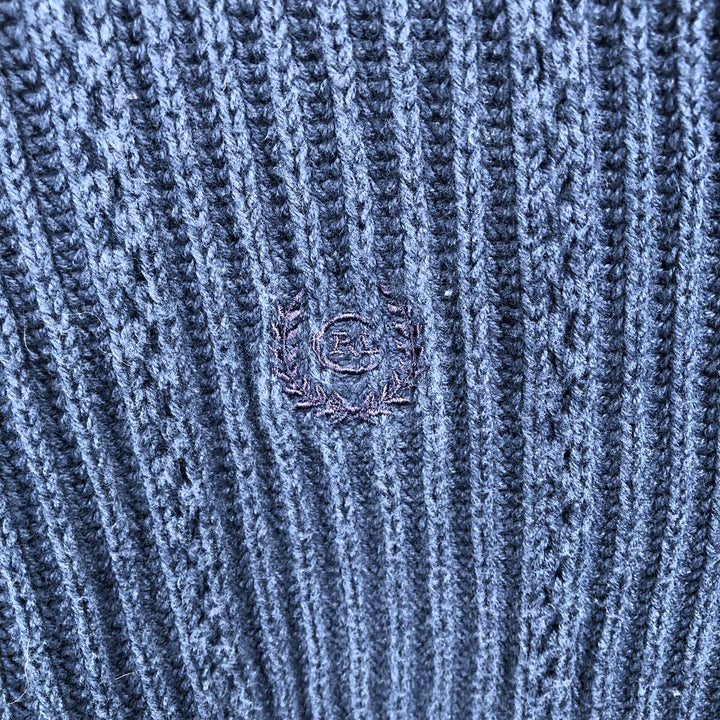 Ralph Lauren CHAPS cotton knit sweater, men's size XL cotton navy blue type Vintage Second Hand