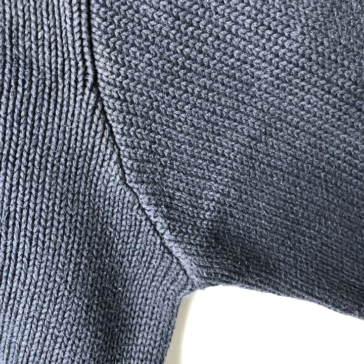 Ralph Lauren POLO by Ralph Lauren Cotton Knit Sweater Men's L size cotton navy blue type Vintage Second Hand