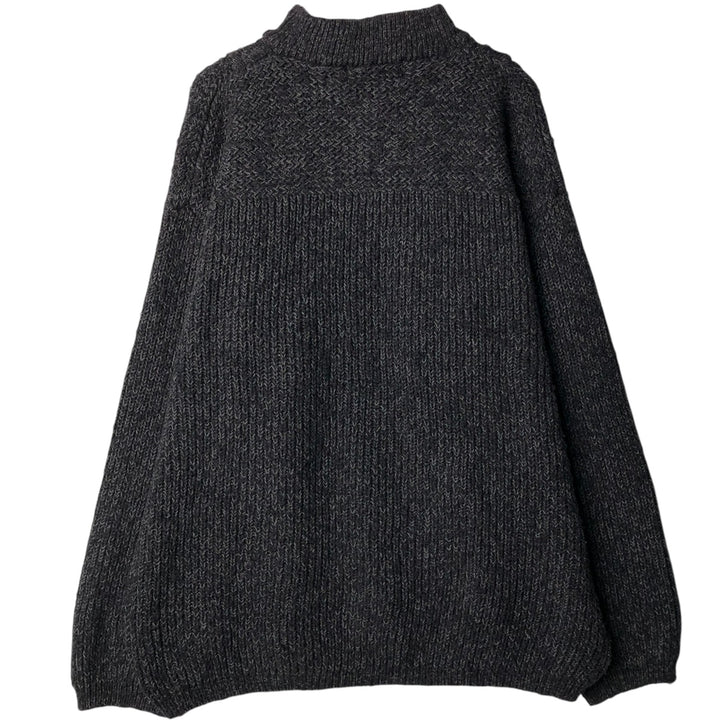 Eddie Bauer Cotton Knit Half-Button Sweater, Men's Size M (approx.) cotton Charcoal Vintage Second Hand
