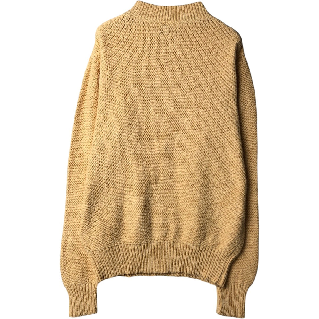1970'S Woolrich Henley Neck Cotton Knit Sweater, Men's Size M (approx.), Vintage unclear yellow type Vintage Second Hand