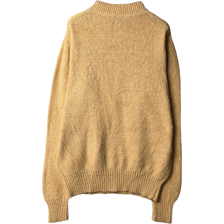 1970'S Woolrich Henley Neck Cotton Knit Sweater, Men's Size M (approx.), Vintage unclear yellow type Vintage Second Hand