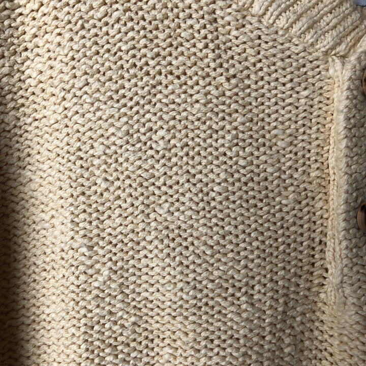 1970'S Woolrich Henley Neck Cotton Knit Sweater, Men's Size M (approx.), Vintage unclear yellow type Vintage Second Hand