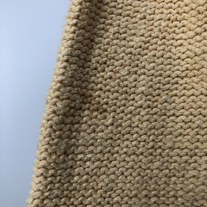 1970'S Woolrich Henley Neck Cotton Knit Sweater, Men's Size M (approx.), Vintage unclear yellow type Vintage Second Hand