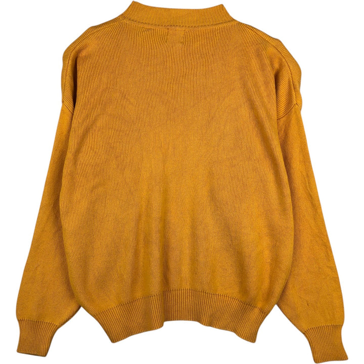 90'S GAP Old Gap Mock Neck Rib Knit Cotton Sweater, Made in England, Men's Size L (Equivalent), Vintage cotton yellow type Vintage Second Hand