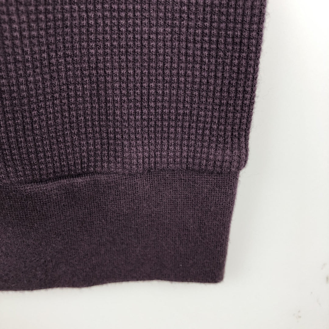 Calvin Klein Thermal Long-Sleeve T-Shirt, Waffle Pattern, Men's Size XL (equivalent) cotton purple type Vintage Second Hand