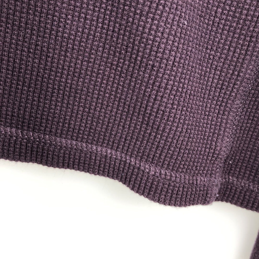 Calvin Klein Thermal Long-Sleeve T-Shirt, Waffle Pattern, Men's Size XL (equivalent) cotton purple type Vintage Second Hand