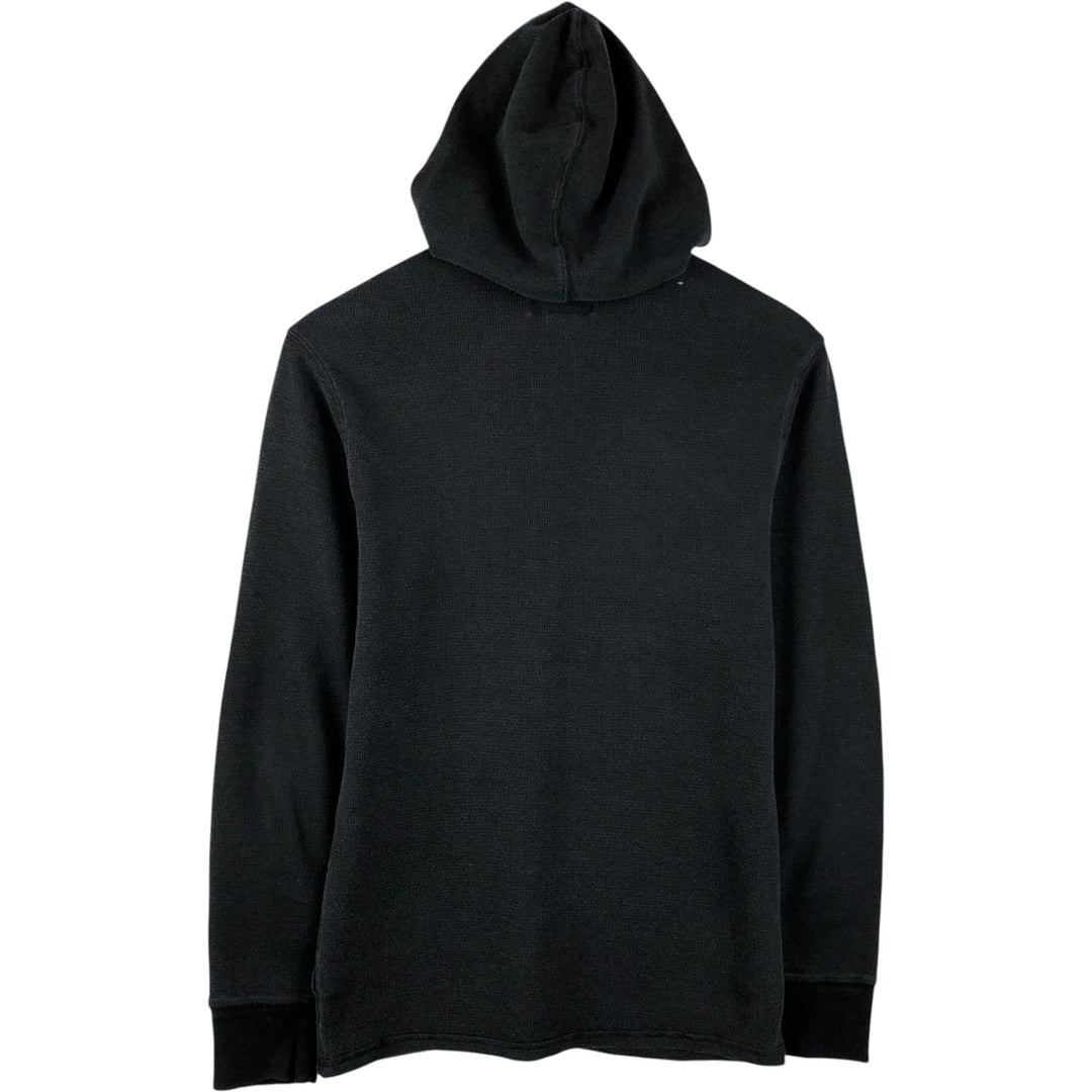 Ralph Lauren POLO RALPH LAUREN hooded thermal long T-shirt, men's size S cotton black type Vintage Second Hand