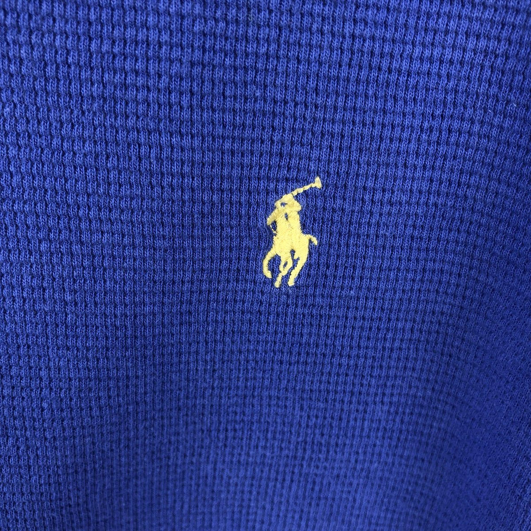 Ralph Lauren POLO RALPH LAUREN Thermal Long T-shirt Waffle Men's M size unclear blue type Vintage Second Hand