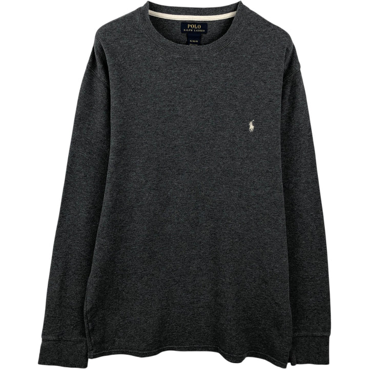 Ralph Lauren POLO RALPH LAUREN Thermal Long T-shirt Waffle Men's XL cotton gray type Vintage Second Hand