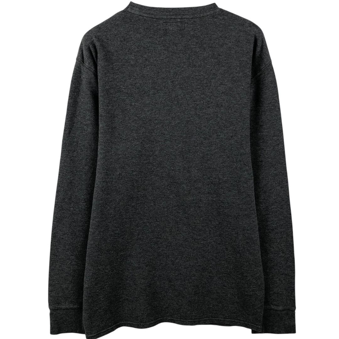 Ralph Lauren POLO RALPH LAUREN Thermal Long T-shirt Waffle Men's XL cotton gray type Vintage Second Hand