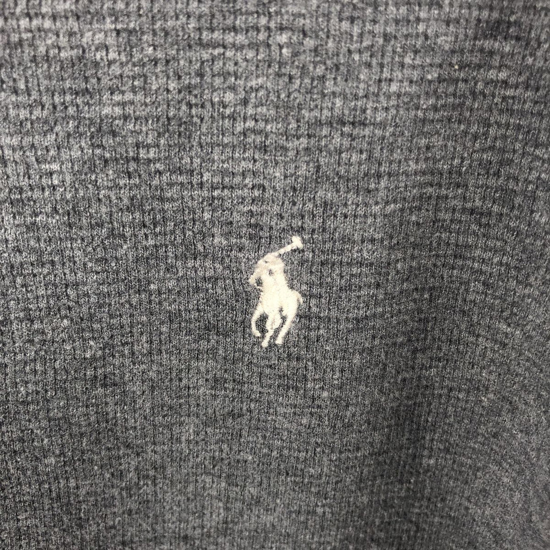 Ralph Lauren POLO RALPH LAUREN Thermal Long T-shirt Waffle Men's XL cotton gray type Vintage Second Hand